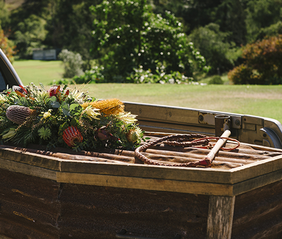 Corrugated Iron Coffin