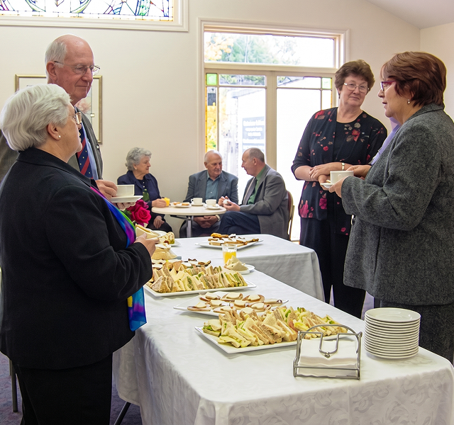people at reception