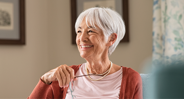 woman smiling